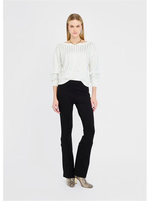 Maglia con strass LIU JO | CF5271MA96E/M9990